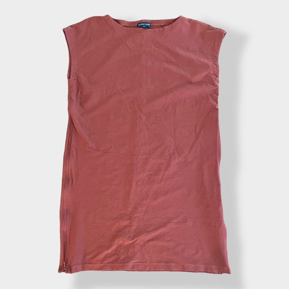 Eileen Fisher Shift‎ Dress with zip slits at hem Size XS